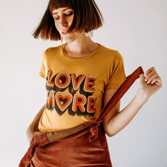 SALE! New LOVE MORE Movement Graphic T-Shirt Top - Picture 7 of 9